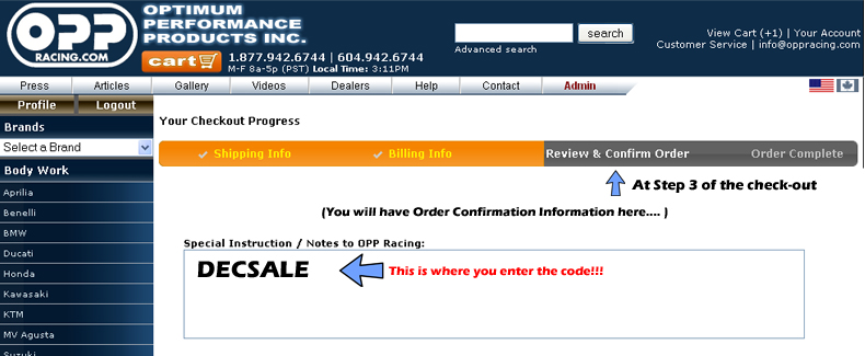 where to enter DECSALE promo code